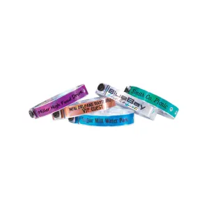 Kaleidoscope™ Imprinted 1/2" Custom Holographic Wristbands 480P (500/Box)