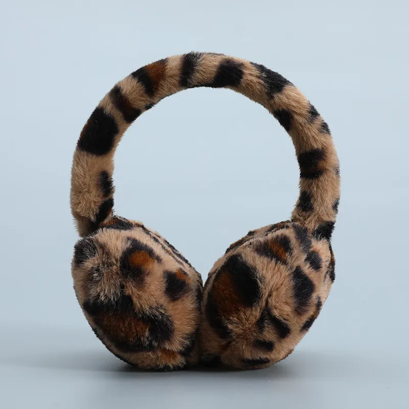 Leopard Print Plush Earmuffs