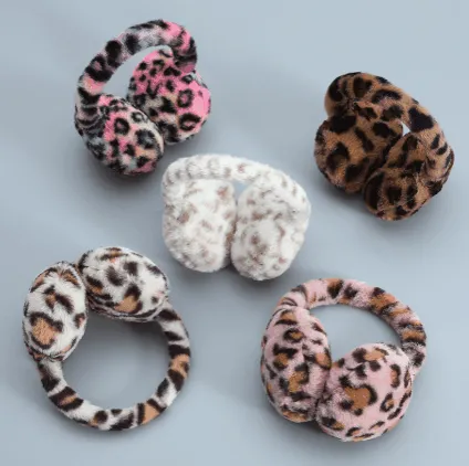 Leopard Print Plush Earmuffs