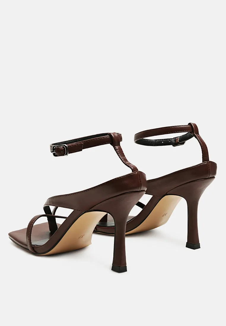 Marcia Ankle Strap Mid Heel Sandals