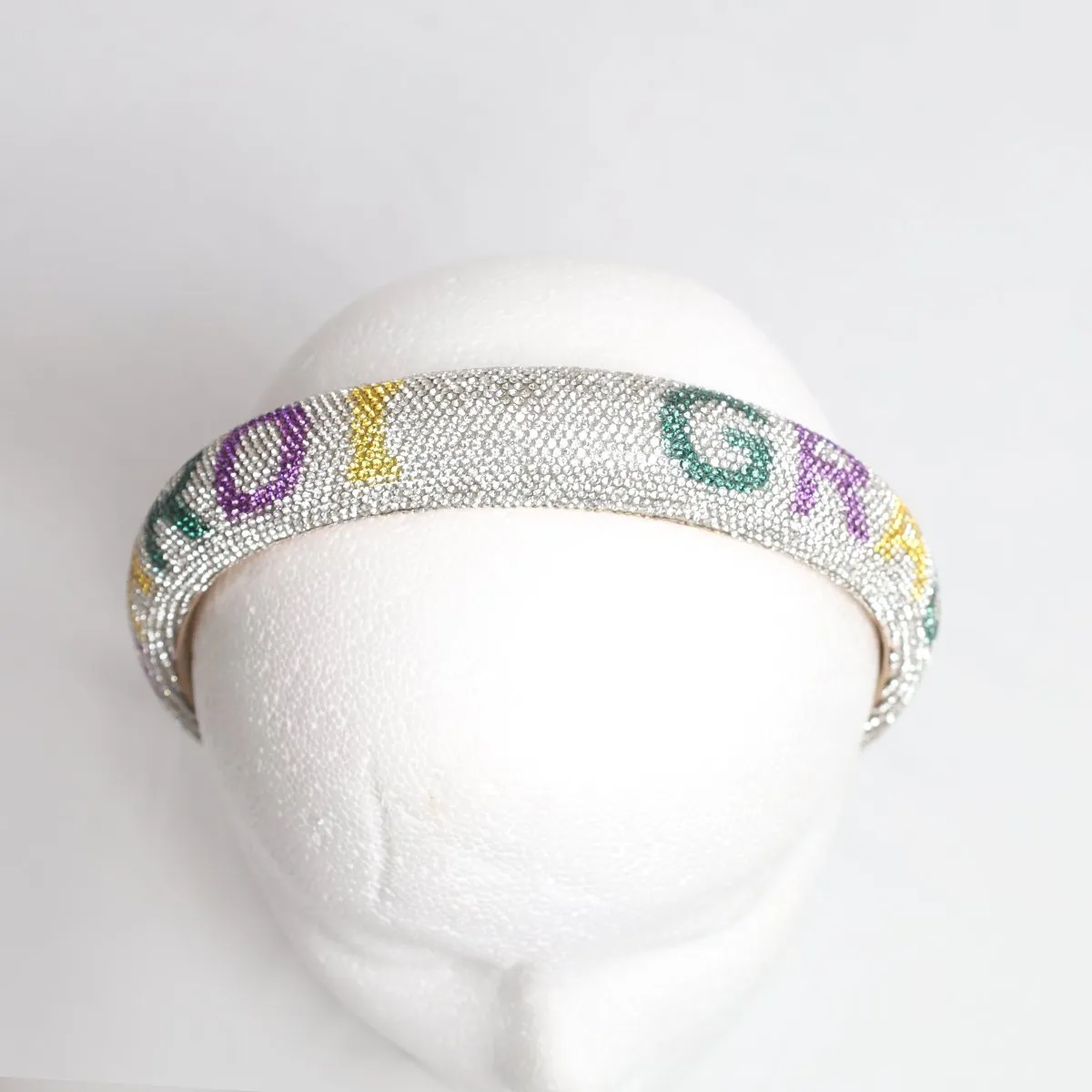 Mardi Gras Rhinestone Embellished Headband