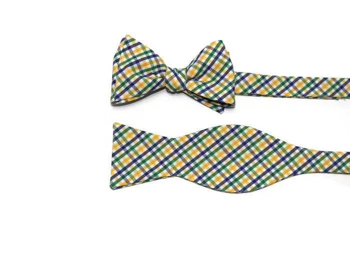 Mardi Gras Tattersall Bow Tie