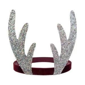 Meri Meri Sparkle Antler Headband Silver