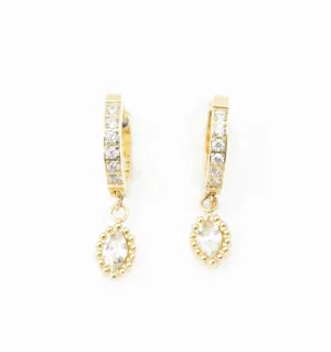 Pave Teardrop Earrings