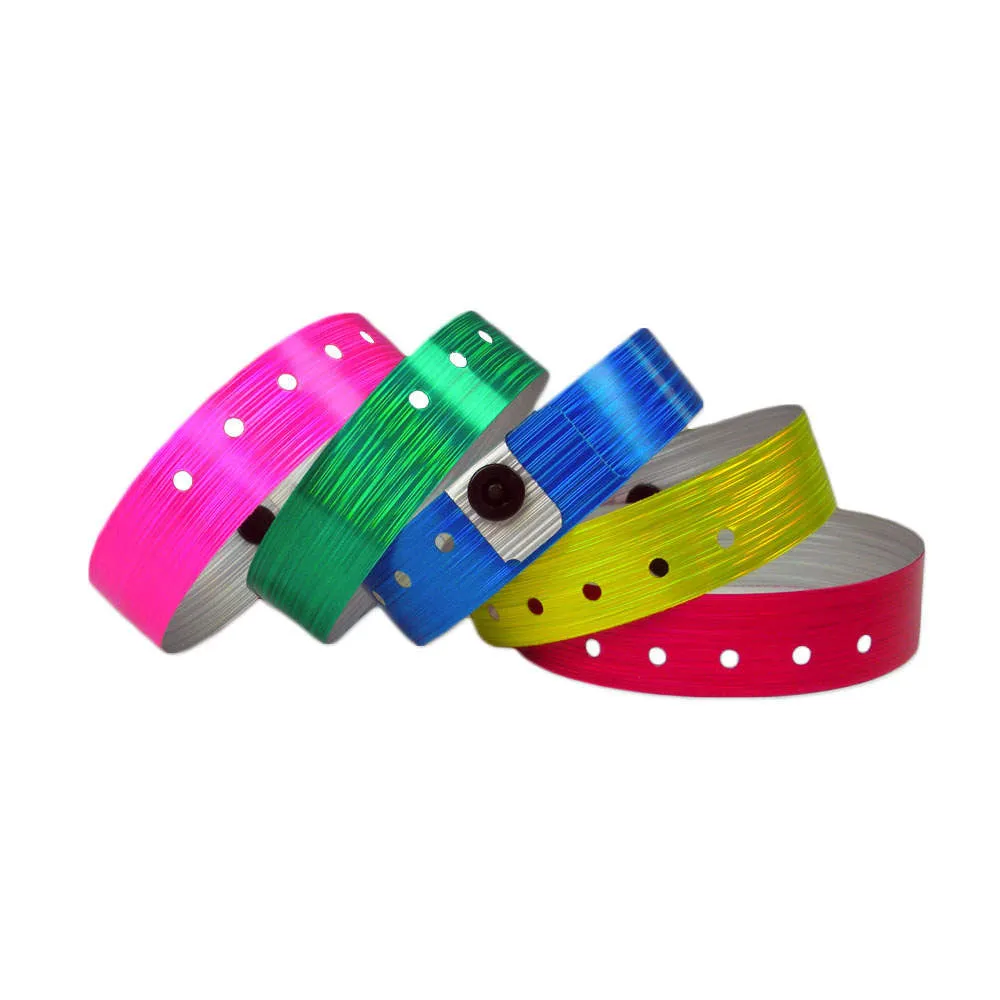 Rain™ Holographic Plastic Wristbands 3/4" 4840 (500/Box)