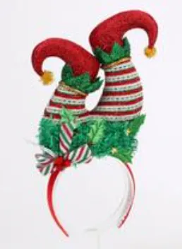 Santa & Elf Upside Down Holiday Headbands