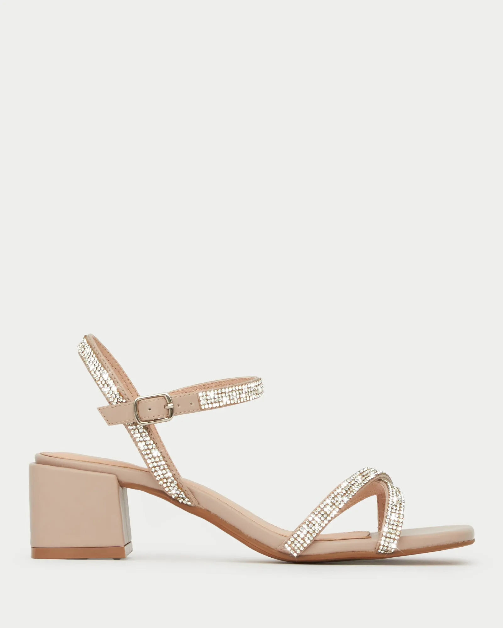 SHAY Diamante Low Heeled Sandals