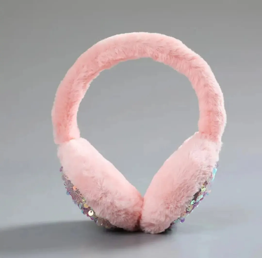 SHIMMERY SPARKLING EARMUFFS FOR WINTER