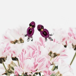 Summer Pink Drop Earrings as a Gift for Her Pink Statement Dangle Earrings