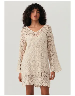 Talia Mini Kaftan Dress Ivory