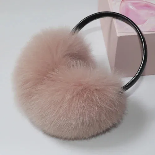 TEEK - Plush Genuine Fox Fluff Earmuffs