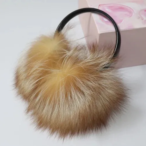 TEEK - Plush Genuine Fox Fluff Earmuffs