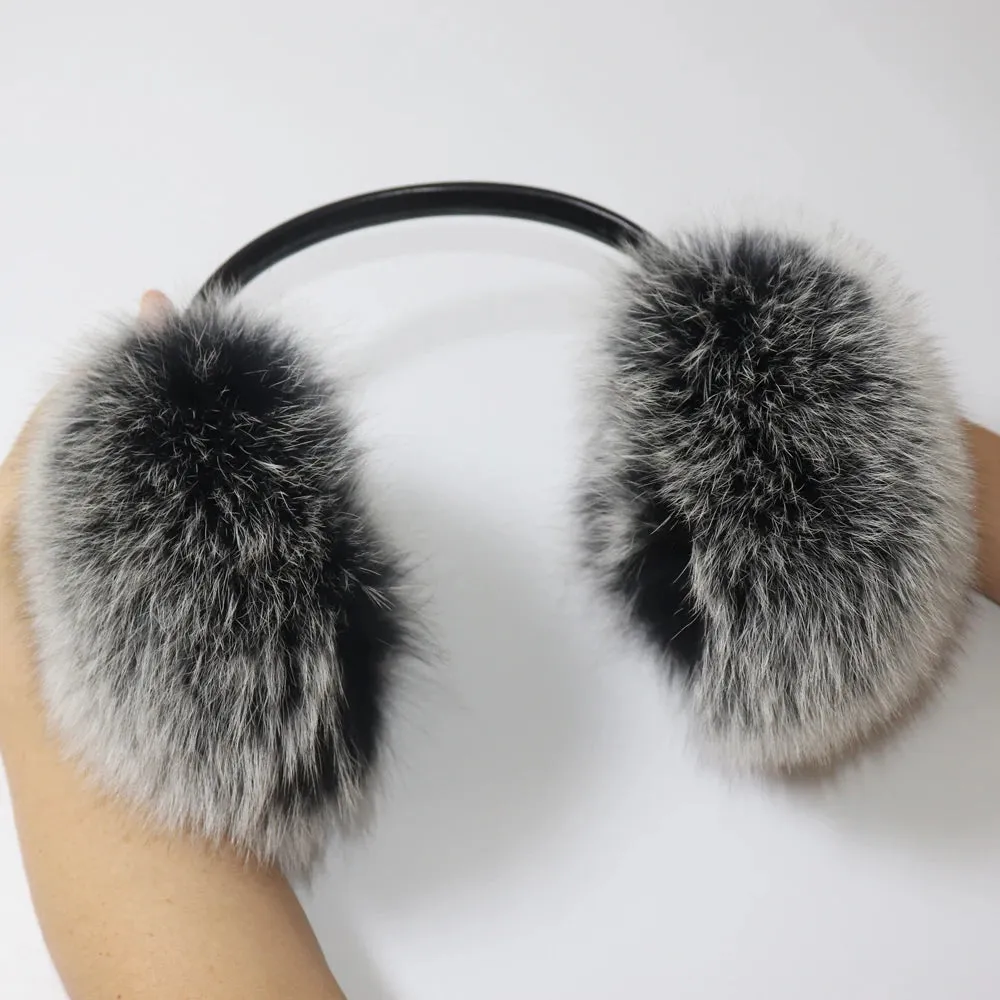 TEEK - Plush Genuine Fox Fluff Earmuffs