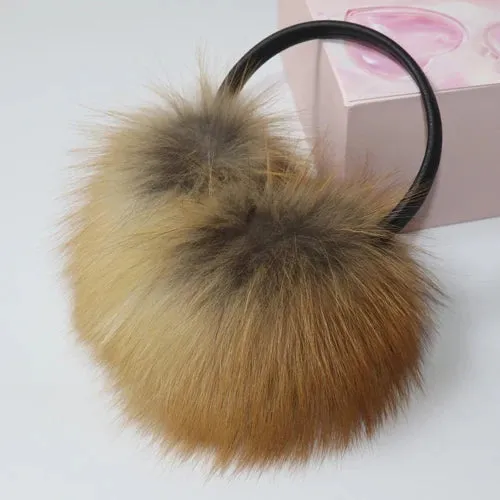 TEEK - Plush Genuine Fox Fluff Earmuffs