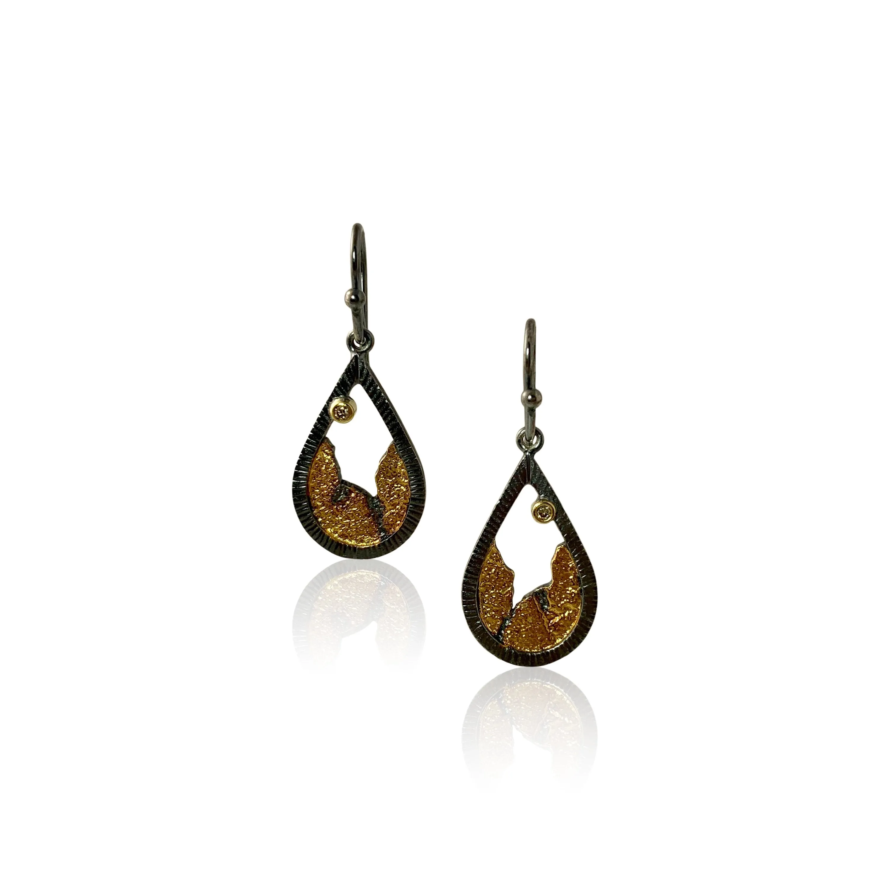 Terra Droplet Earring-Oxidized