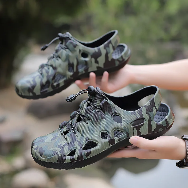 The Pioneer Men Camo Crocs for Hiking and Outdoor Sports