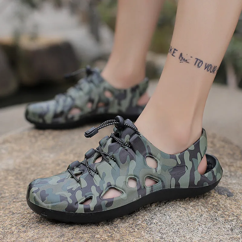 The Pioneer Men Camo Crocs for Hiking and Outdoor Sports