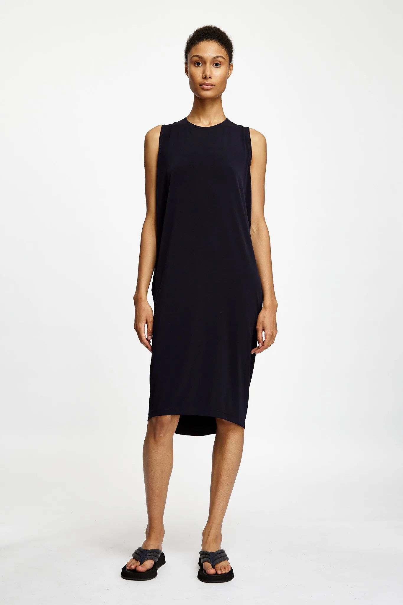 Tie Back Dress Navy