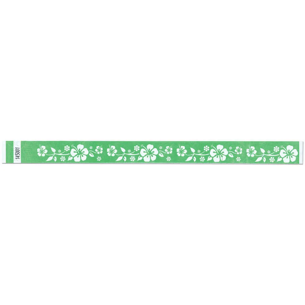 Tytan-Band® Expressions Tyvek Wristbands 3/4" Aloha Design NTX70 (500/Pack)