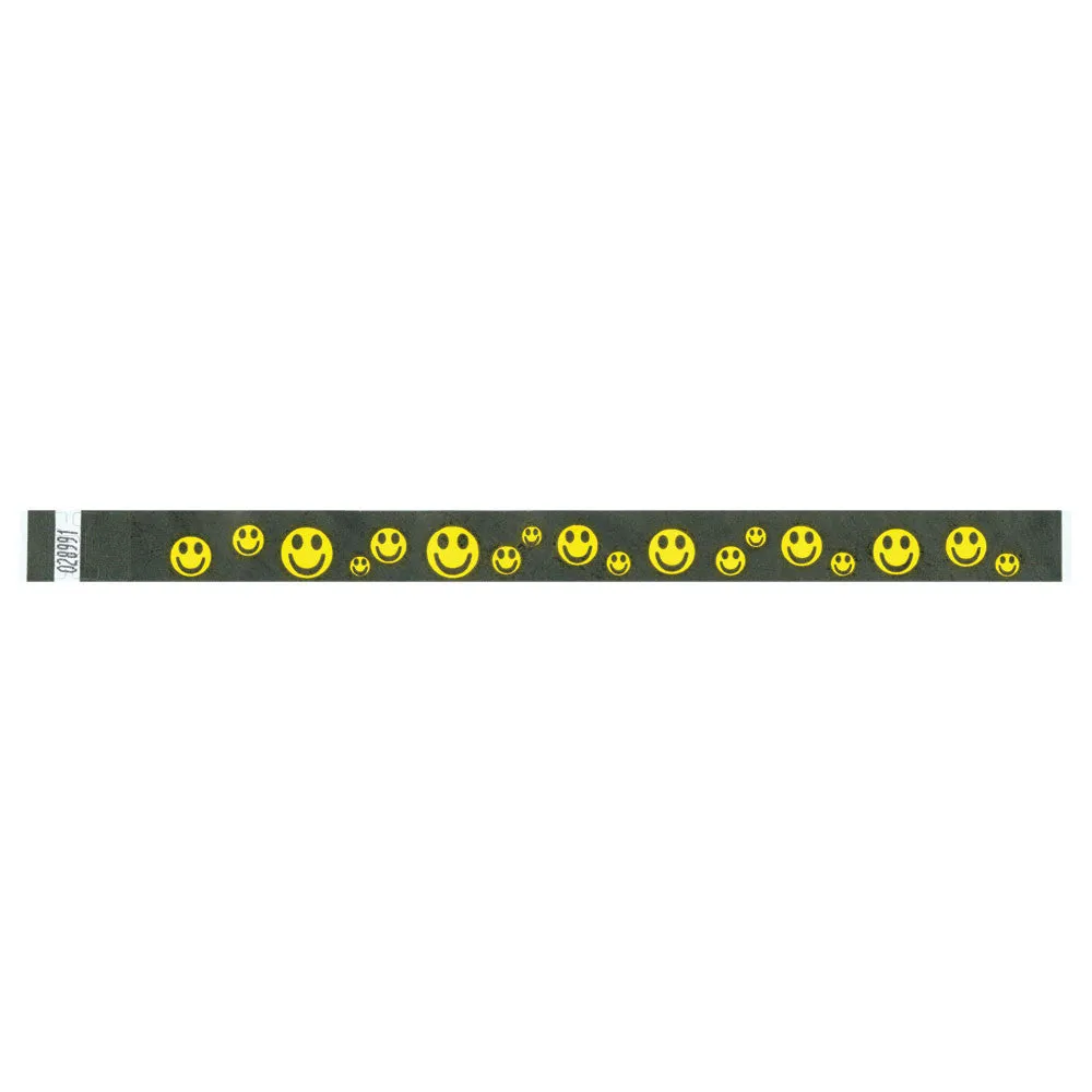 Tytan-Band® Expressions Tyvek Wristbands 3/4" Happy Faces Design NTX51 (500/Pack)