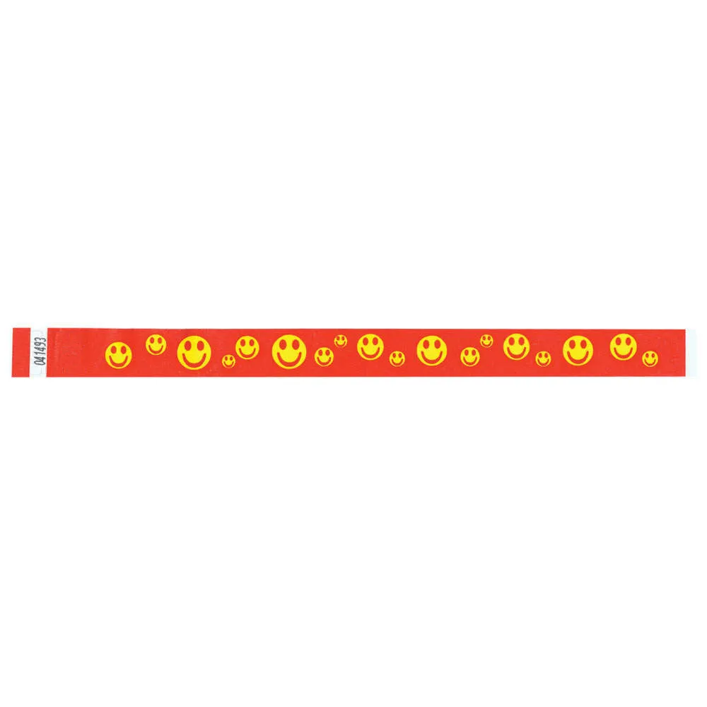 Tytan-Band® Expressions Tyvek Wristbands 3/4" Happy Faces Design NTX51 (500/Pack)