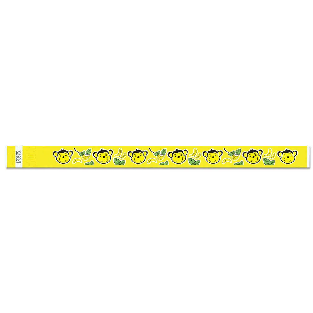 Tytan-Band® Expressions Tyvek Wristbands 3/4" Monkeys Design NTX102 (500/Pack)