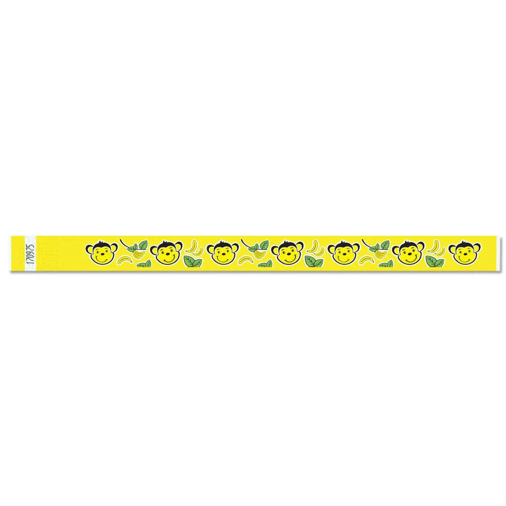 Tytan-Band® Expressions Tyvek Wristbands 3/4" Monkeys Design NTX102 (500/Pack)