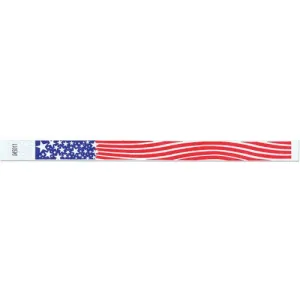 Tytan-Band® Expressions Tyvek Wristbands 3/4" Patriotic Design NTX99 - White (500/Pack)