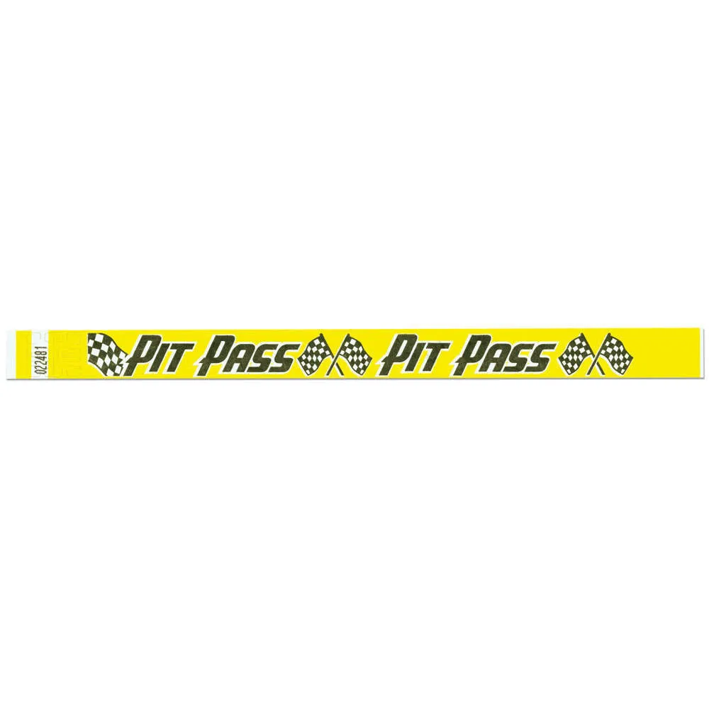 Tytan-Band® Expressions Tyvek Wristbands 3/4" Pit Pass Design NTX16 (500/Pack)