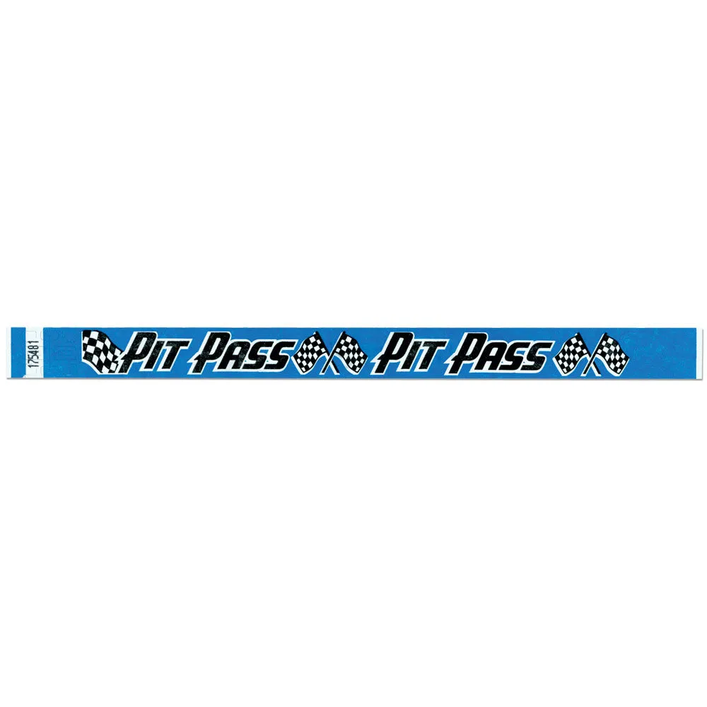 Tytan-Band® Expressions Tyvek Wristbands 3/4" Pit Pass Design NTX16 (500/Pack)