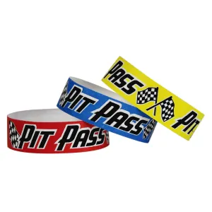 Tytan-Band® Expressions Tyvek Wristbands 3/4" Pit Pass Design NTX16 (500/Pack)