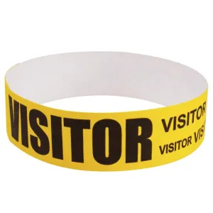 Tytan-Band® Expressions Tyvek Wristbands 3/4" Visitor Design NTX115 - Yellow (500/Pack)