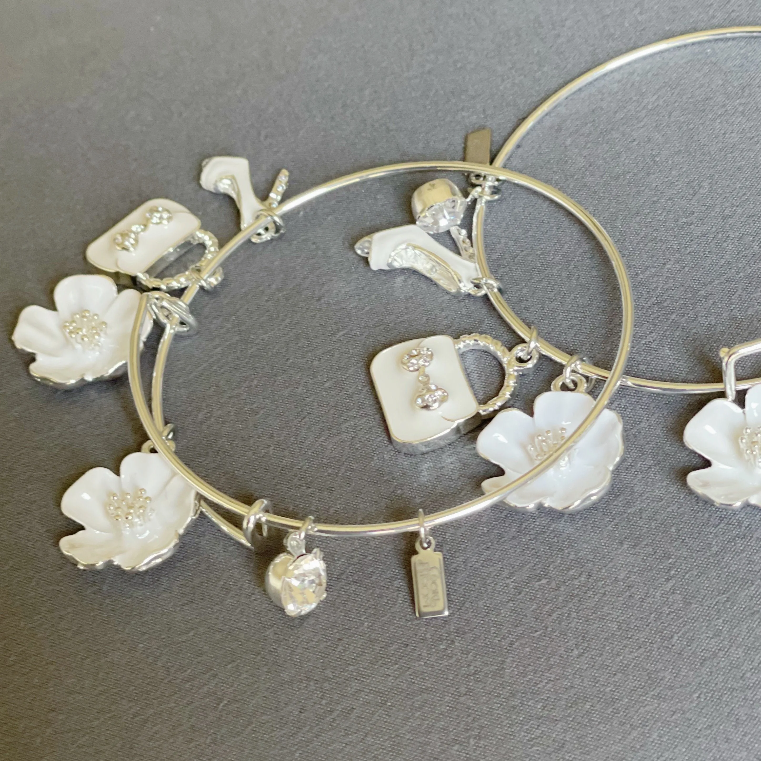 White Blooming Charm Bracelet