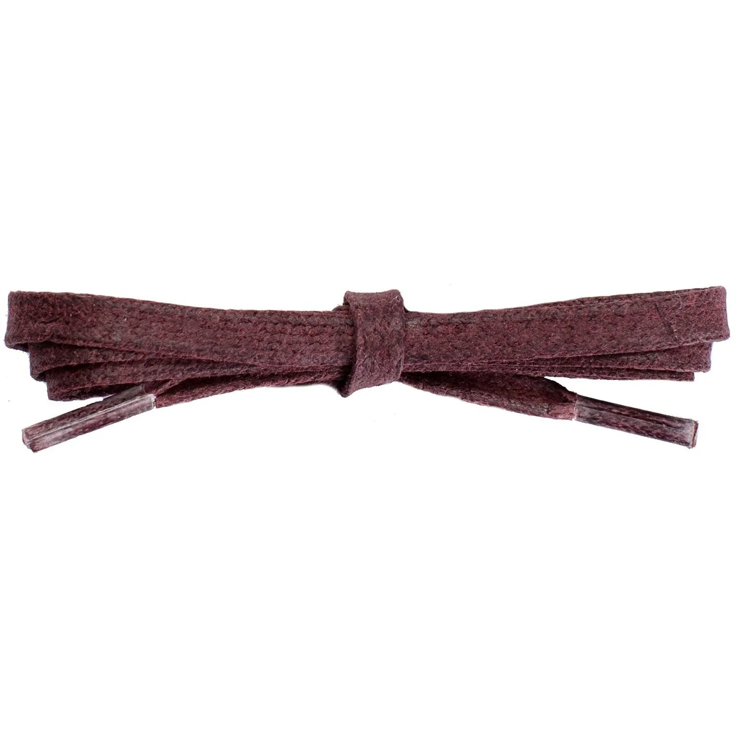 Wholesale Waxed Cotton Flat Dress Laces 1/4" - Burgundy (12 Pair Pack) Shoelaces