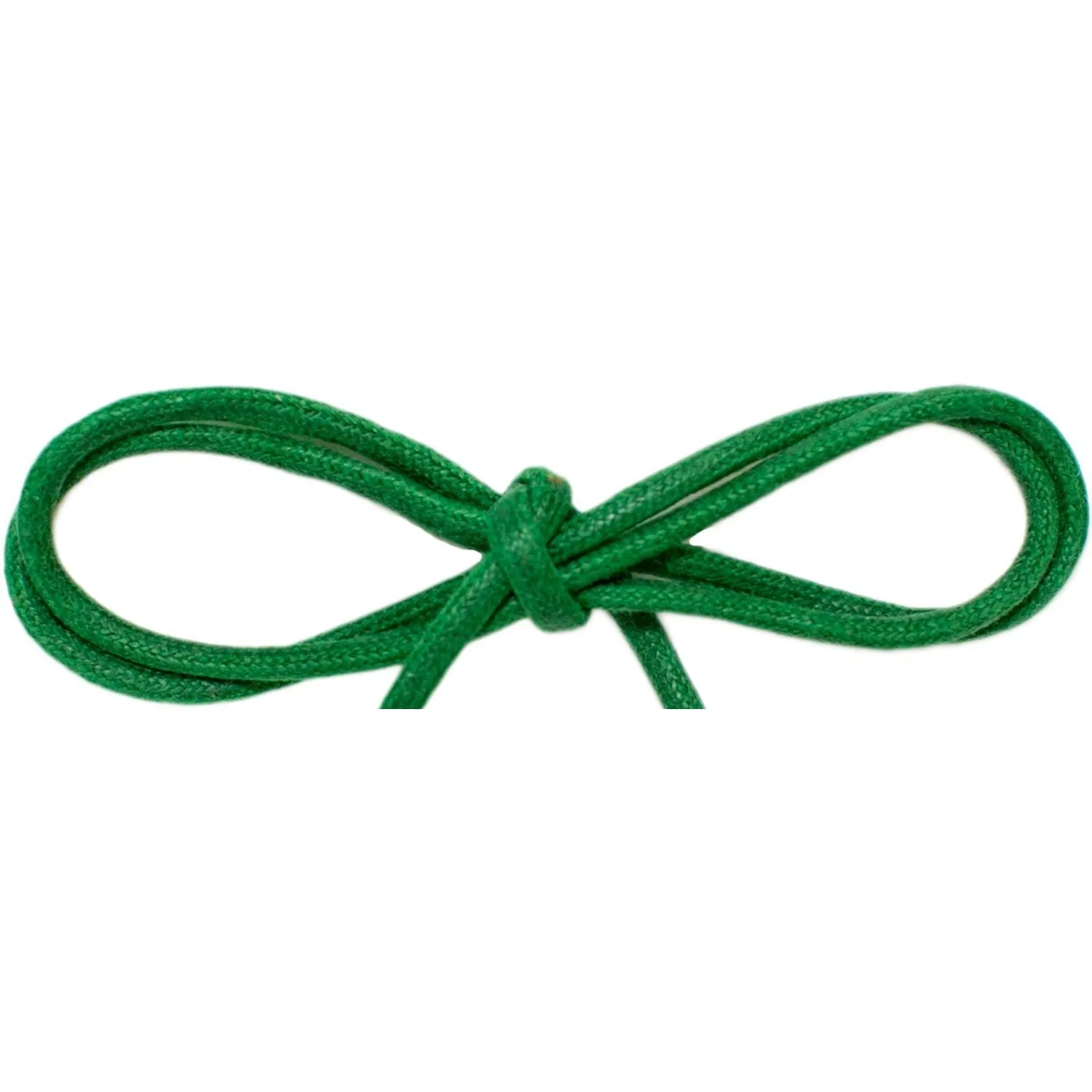 Wholesale Waxed Cotton Thin Round Dress Laces 1/8" - Kelly Green (12 Pair Pack) Shoelaces