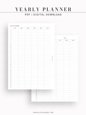 Y101 | 31 Days Yearly Planner Printable